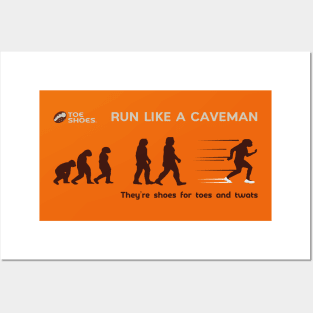 Toe Shoes - Run Like A Caveman Posters and Art